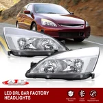 Clear Integrated Signal Led Drl Bar Head Lights Lamps For 2003-2007 Honda Accord. Fixed Price $155.00.