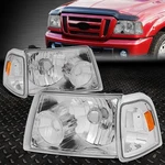 For 01-11 Ford Ranger Chrome Housing Amber Corner Headlight Replacement Headlamp. Fixed Price $60.88.