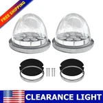 2x Led Watermelon Marker Lights Indicator Lamp For Semi Truck White & Red Chrome. Fixed Price $24.69.