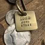 1969 Moto Guzzi Motorcycle Key Fob 69. Fixed Price $14.95.