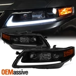 Black Smoke 2004 2005 2006 2007 2008 Acura Tsx Led Bar Projector Headlights. Fixed Price $226.98.