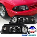 Fits 1987-1993 Ford Mustang 1pc Head Lights Corner Lamps Black Pair. Fixed Price $116.98.