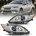 For 2013-2015 Lexus Es350 Es300h Halogen Chrome Amber Headlights Pair 13-15. Fixed Price $193.99.