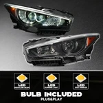 Chrome Upgrade Jdm Black Led Headlight For 2014-2022 Infiniti Q50 W/o Afs Pair. Fixed Price $217.99.