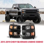 Black Projector Headlights For 2015-2019 Chevy Silverado 2500 3500 Hd Headlamps. Fixed Price $309.99.