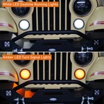 Fit 1976-86 Jeep Cj5 Cj7 Cj8 Front Turn Signal Light Led Amber Lamp W/white Drl. Fixed Price $27.99.