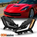 For 2014-2019 Chevy Corvette Hid/xenon Type Black Headlights Pair W/led Signal. Fixed Price $455.99.