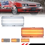 2x Clear Dynamic Led Front Parking Turn Signal Lights For 1979-1986 Ford Mustang. Fixed Price $79.99.
