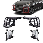 4pcs Front Fog Lights With Bezels Covers For Hyundai Santa Fe 2017 2018 2019. Fixed Price $286.00.