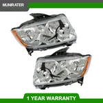 For 2011-2013 Jeep Grand Cherokee 11-17 Compass Chrome Lh+rh Headlight Assembly. Fixed Price $59.87.