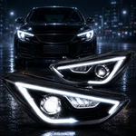 Headlights For 2011-2016 Hyundai Elantra Sedan Led Drl Dual Beam Projector Pair. Fixed Price $255.19.