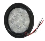 4" Round 12v 24v 7 Led Signal Stop Turn Tail Light Flange Mount Kits White. Fixed Price $21.99.