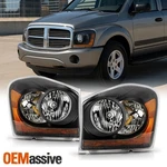 Fit 04-06 Dodge Durango Black Replacement Headlights Headlamps L+r 2004-2006. Fixed Price $96.99.