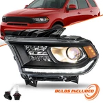 Driver Left For 2014-2020 Dodge Durango Black Trim Halogen Headlight Led Drl. Fixed Price $113.99.
