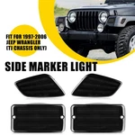 For 1997-2006 Jeep Wrangler Tj Bumper Fender Side Marker Signal Light Smoke Lens. Fixed Price $25.64.