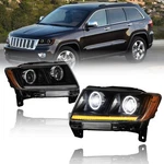 Led Projector Headlight W/drl Sequential For 11-13 Jeep Grand Cherokee. Fixed Price $279.99.
