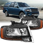 For 2015-2017 Ford Expedition Black Reflector Halogen Headlights Pair Left+right. Fixed Price $146.99.