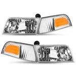 For 98-11 Ford Crown Victoria Chrome Headlights+corner Signal Lamp Pair Lh+rh. Fixed Price $79.99.