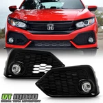 For 2017-2019 Honda Civic Hatchback Bumper Fog Lights Driving Lamps W/switch Set. Fixed Price $59.99.