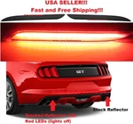 Smoked Lens Red Led Rear Bumper Reflector Lights For 2015 - 2017 Ford Mustang. Fixed Price $29.97.