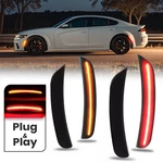 4x Smoked Front Rear Led Side Bumper Marker Lights For Dodge Charger 2015-2023. Fixed Price $25.99.