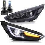 Pair Projector Headlights W/sequential + D2s Led Bulbs For Ford Focus 2015-2018. Fixed Price $279.99.