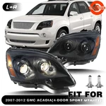 For 2007-2012 Gmc Acadia Black Housing Halogen W/bulbs Headlights Assembly Pair. Fixed Price $148.99.
