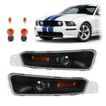 Black Housing Bumper Turn Signal Light Parking Lamp For Ford Mustang 2005-2009. Fixed Price $43.00.