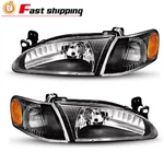 Pair Headlights Assembly For Toyota Corolla 1.8l 1998-2000 Black Housing. Fixed Price $64.00.
