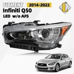 For 2014-2022 Infiniti Q50 Led Headlight Assembly Left Driver Side W/o Afs. Fixed Price $90.99.
