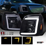 Fit 2007-2014 Gmc Yukon Xl 1500 2500 Smoke Headlights Led Bar Sequential Signal. Fixed Price $299.99.