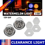 Amber Blue Led Watermelon Light W/stainless Steel Bracket For Kenworth Peterbilt. Fixed Price $43.69.