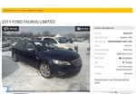 Used Turn Signal / Parking Light Assembly Fits: 2011 Ford Taurus Park Lamp-turn. Fixed Price $104.90.