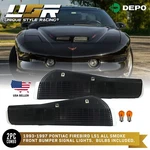 All Smoke Front Bumper Signal Lights For 1993-1997 Pontiac Firebird Trans Am Ls1. Fixed Price $47.95.