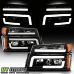 2004-2012 Chevy Colorado Canyon Black Led Tube Headlights Headlamps Left+right. Fixed Price $149.99.