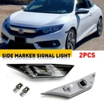 For 2016-21 Honda Civic Euro Smoked Tinted Bumper Lens Side Marker Lamp Lights B. Fixed Price $17.95.