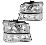 Fit 2003-2006 Chevy Silverado Avalanche Headlights+bumper Parking Signal Lamps. Fixed Price $47.87.